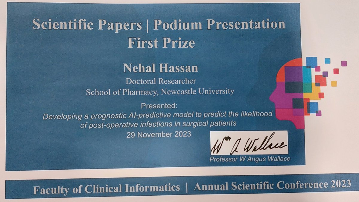 Very pleased to present my PhD work today and win the first prize for oral presentation @ukfci conference. @sarahpslight @rdslight @sarahwilson99_ @ClareLTolley @LaurenLawson98 and we got an official title for the team now ' The Newcastle Mafia' 😀
