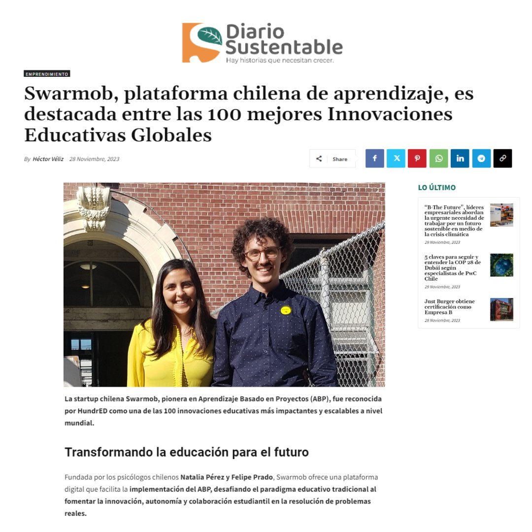 Swarmob: Aprendizajes con Impacto tweet media