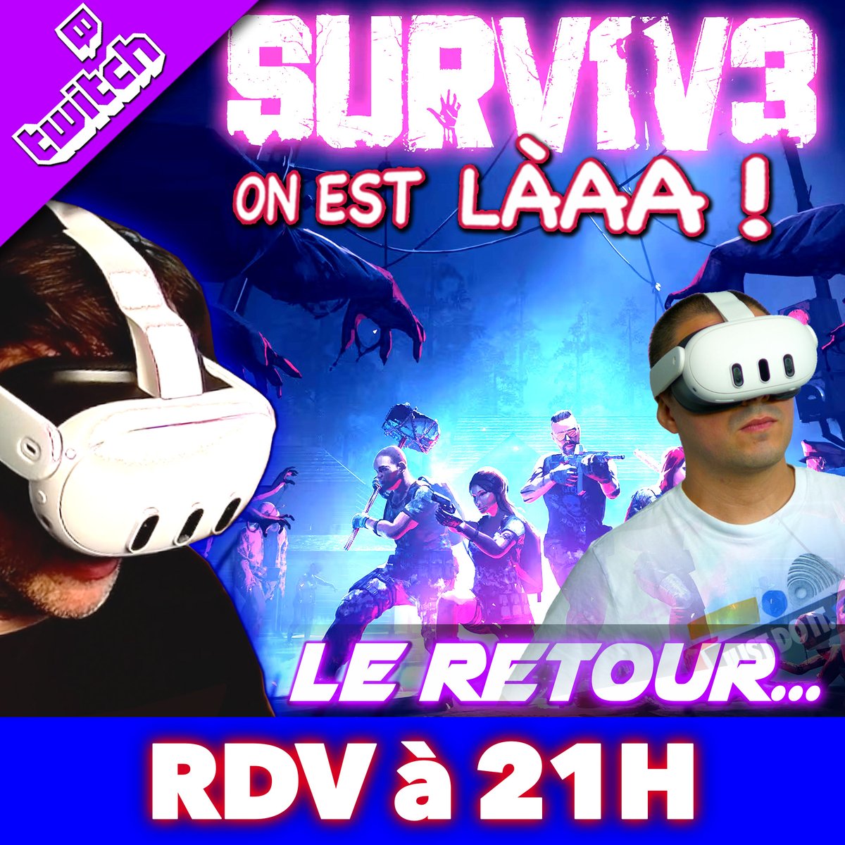 virtualgo34's tweet photo. 📢 Oyez Oyez !
L'épisode de #surv1v3 est de retour en coop !
Rendez-vous à 21H sur #twitch pour la soirée avec Mathieu de @RestezConnectTV et Mars pour "peut être" terminer ce jeu ! On est làaa...
👉 https://t.co/uPHQFyMGdo
#vr #surv1v3 #zombie #quest3 #pcvr #onestlaaa #PCVR https://t.co/LBjWJMUxIU