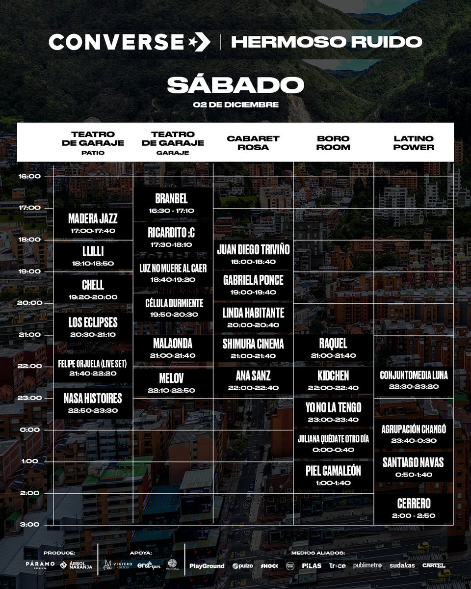 Bogotá ¿Listos para el sábado?
<a href="/HermosoRuido/">Festival Hermoso Ruido</a>
Nos vemos en Cabaret Rosa. 🫶🤩