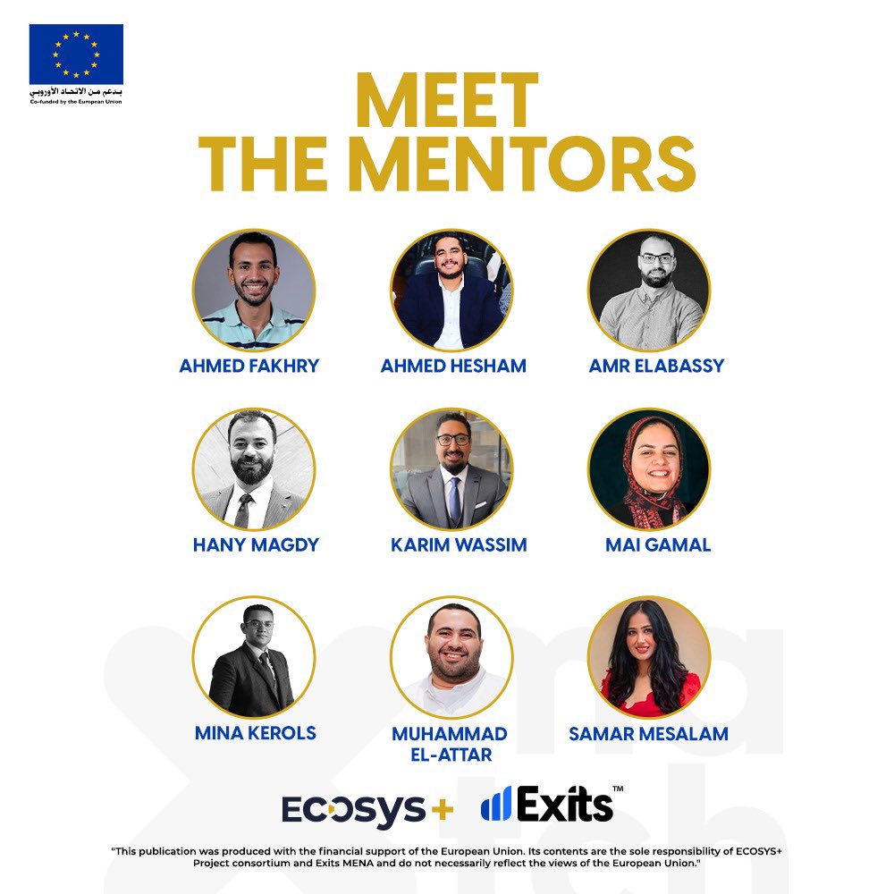 ExitsMENA's tweet photo. Big shoutout to our #XMatchMentors! Thank you for empowering our startups and SMEs with your expertise and insights. Your guidance is creating ripples of change. 🙌
#xmatch #DemoDay #ECOSYS #Exits #Startup #SME #Investment https://t.co/jyzlspnm95