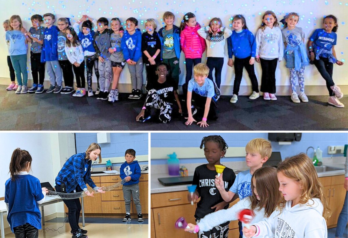 charchristiannc's tweet image. This week our first grade students visited @discoveryplace and participated in the 𝘾𝙖𝙣 𝙔𝙤𝙪 𝙃𝙚𝙖𝙧 𝙈𝙚 class. Students explored the science of sound and conducted experiments to test vibrations, pitch, volume and sound waves. #ccsKnights #fieldtripfun
#curiosityatwork