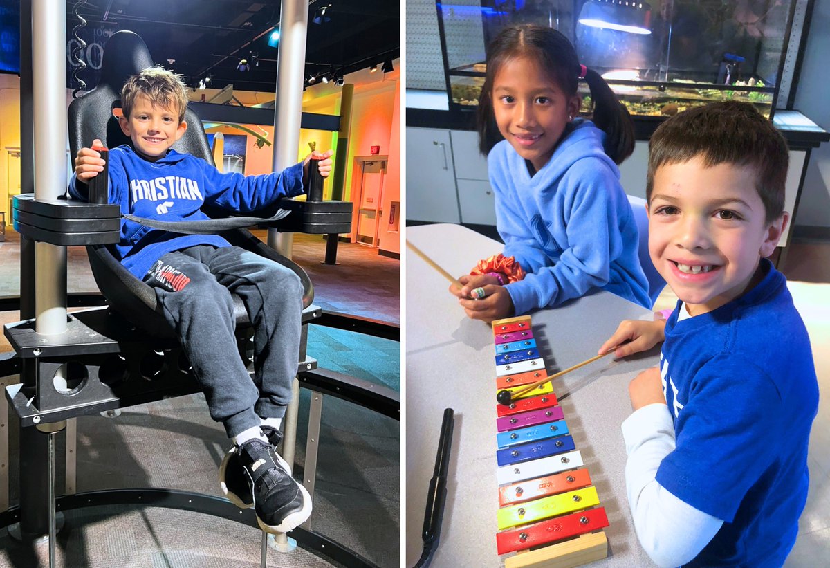 charchristiannc's tweet image. This week our first grade students visited @discoveryplace and participated in the 𝘾𝙖𝙣 𝙔𝙤𝙪 𝙃𝙚𝙖𝙧 𝙈𝙚 class. Students explored the science of sound and conducted experiments to test vibrations, pitch, volume and sound waves. #ccsKnights #fieldtripfun
#curiosityatwork