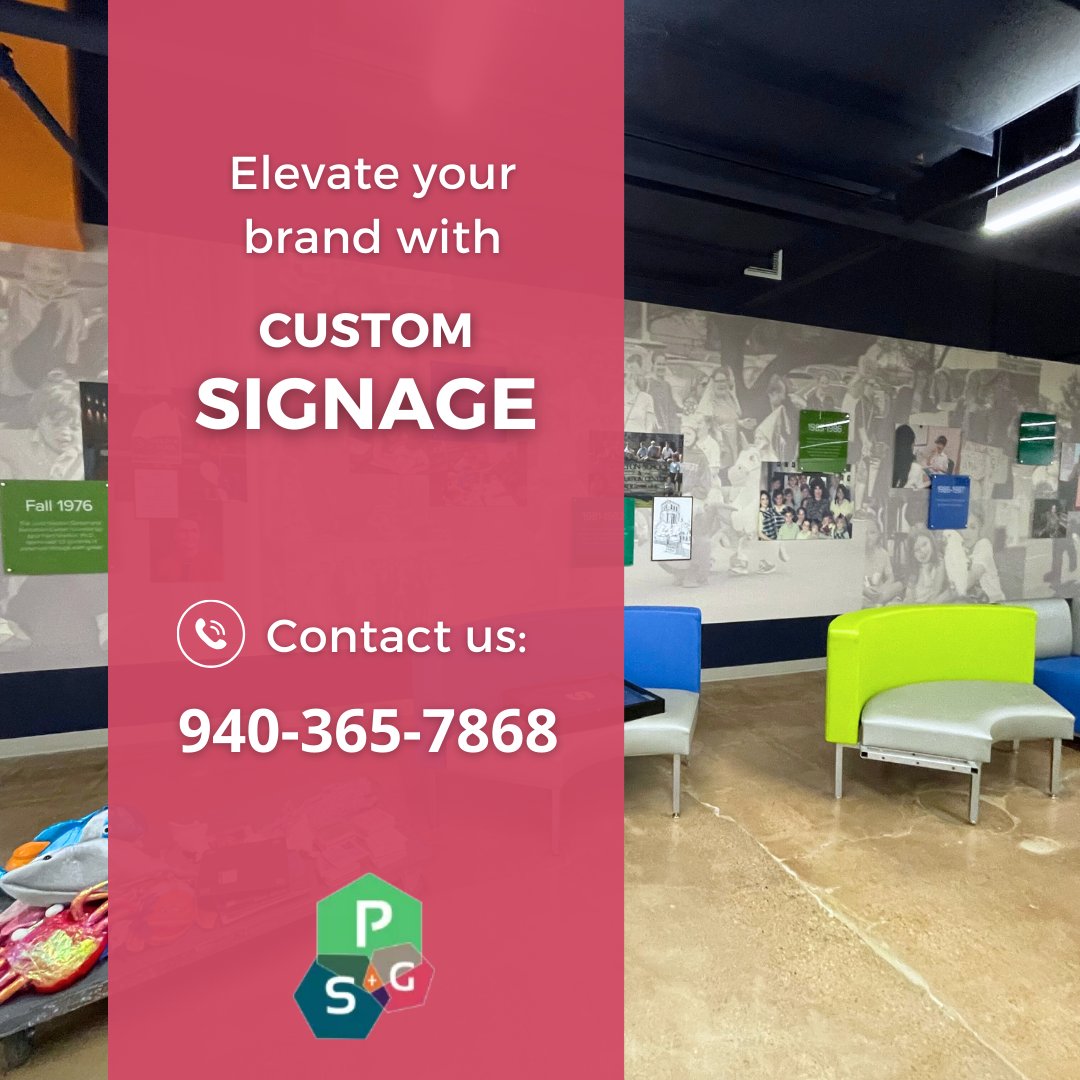 Custom signs speak volumes about your brand, making every customer interaction memorable.

If you're looking for signage that truly reflects your brand's unique story, contact Premier Signs &amp; Graphics!

☎ 940-365-7868
premiersignstx.com/contact-us/

#premiersignsandgraphics