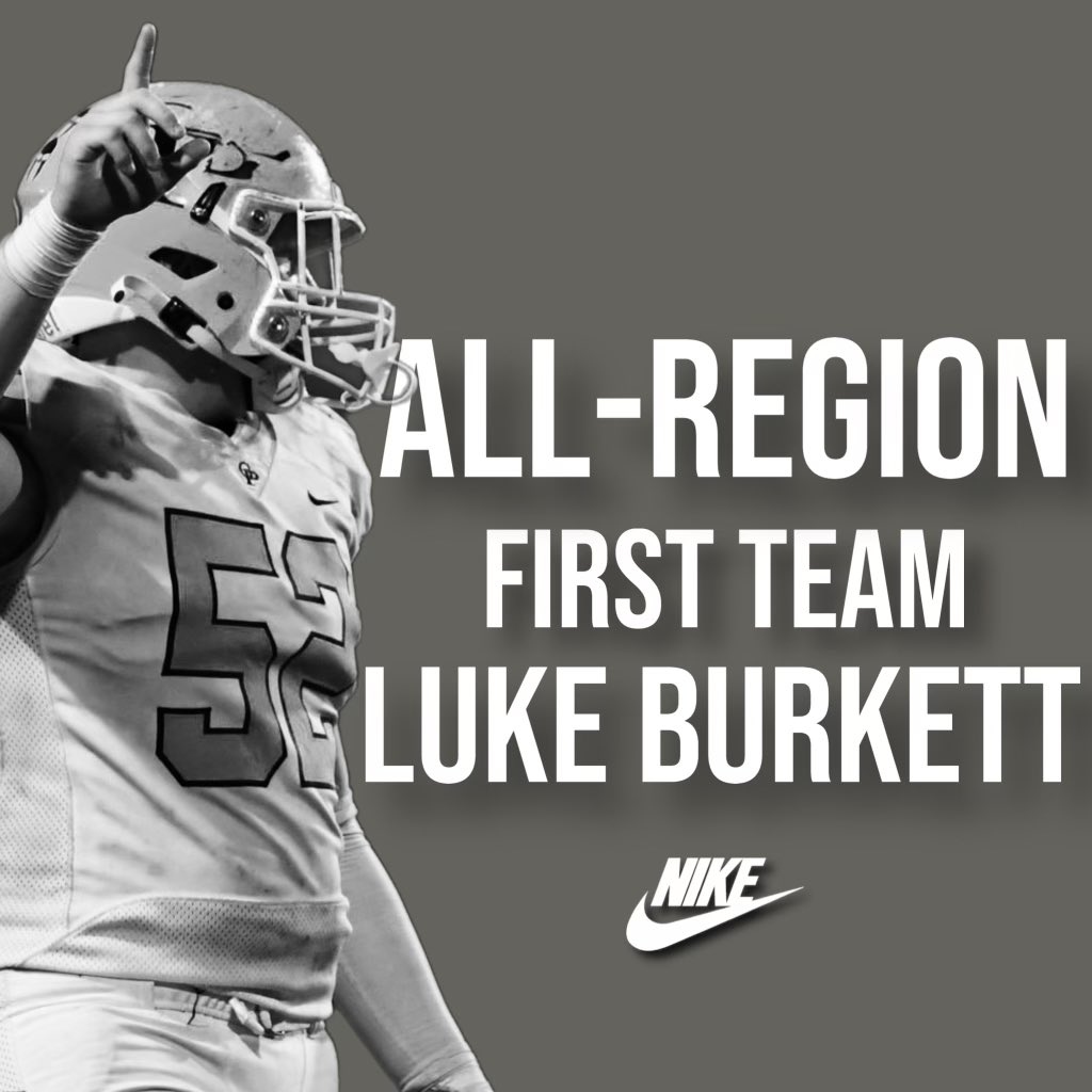 Congrats on making the Region 1 -3A All-Region First Team #52 @Lukeburkett10