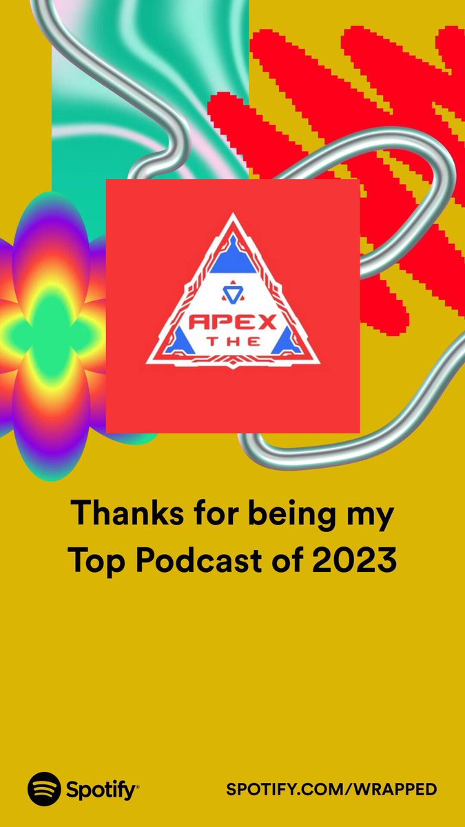 projectmoonman's tweet photo. Spotify Wrapped 2023 Pods @TheApexThePod @wyattbabb Thank you for the Apex content week in week out. Definitely got me thru some long nights at work appreciate y’all https://t.co/rbKCgWUui9