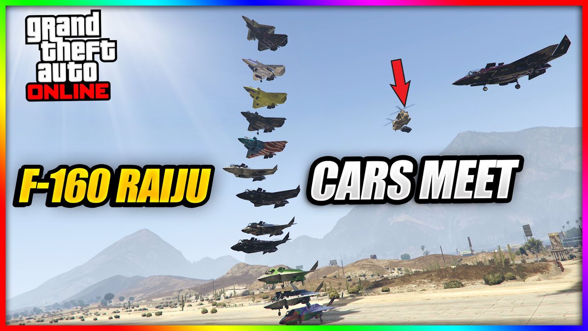Onejeee's tweet photo. Epic F-160 RAIJU Cars Meet-Up in GTA Online! https://t.co/nguphNNQF3 

#GTAVI #GTA6 #GTA5 #GTA https://t.co/x3Tz1junDC