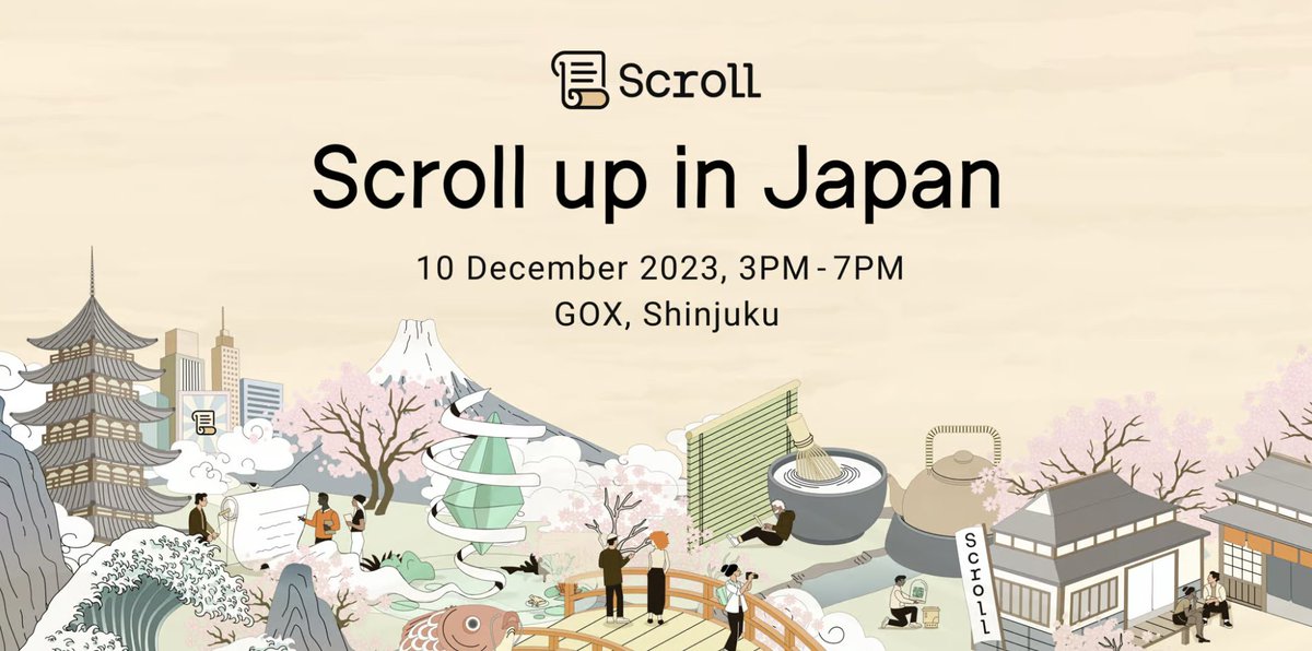 We're excited to announce that part of our team will participate in <a href="/Scroll_ZKP/">Scroll</a> Japan meetup! 🇯🇵🉐

Hope to see you there on 10th Dec! 🎌🎎