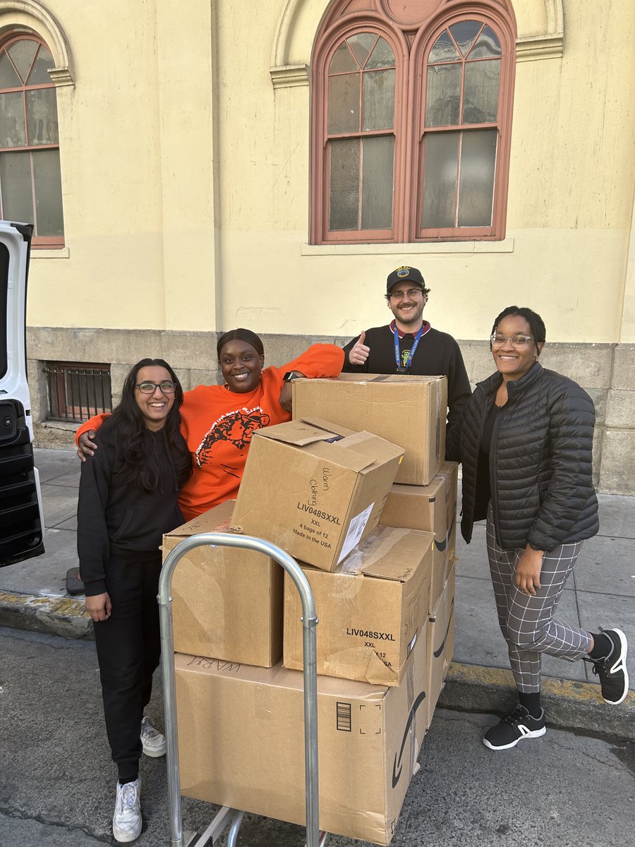 Our warm clothing donation drive for @stanthonysf was a huge success! 🎉 SFV members’ donations filled a U-Haul van with clothing, socks, shoes, diapers, and other essential items that will bring warmth to families &individuals experiencing homelessness & poverty. THANK YOU!