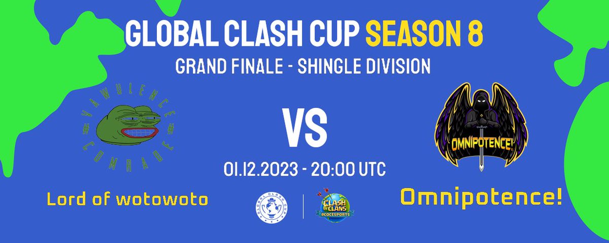 Timtech_'s tweet image. Final match in Shingle Division - Global Clash Cup

Against @Omnipotence_COC 
Good luck!

@GlobalClashCup