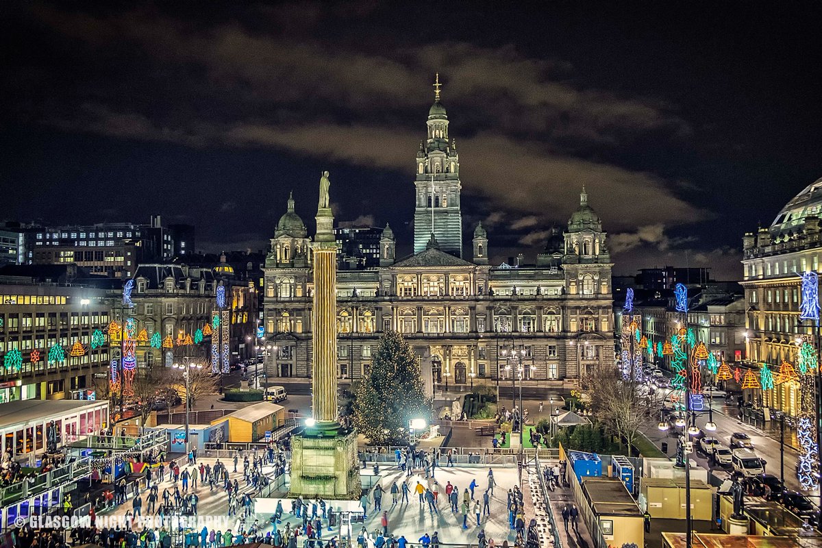 George Square December 2014. Taken from the top of the big wheel