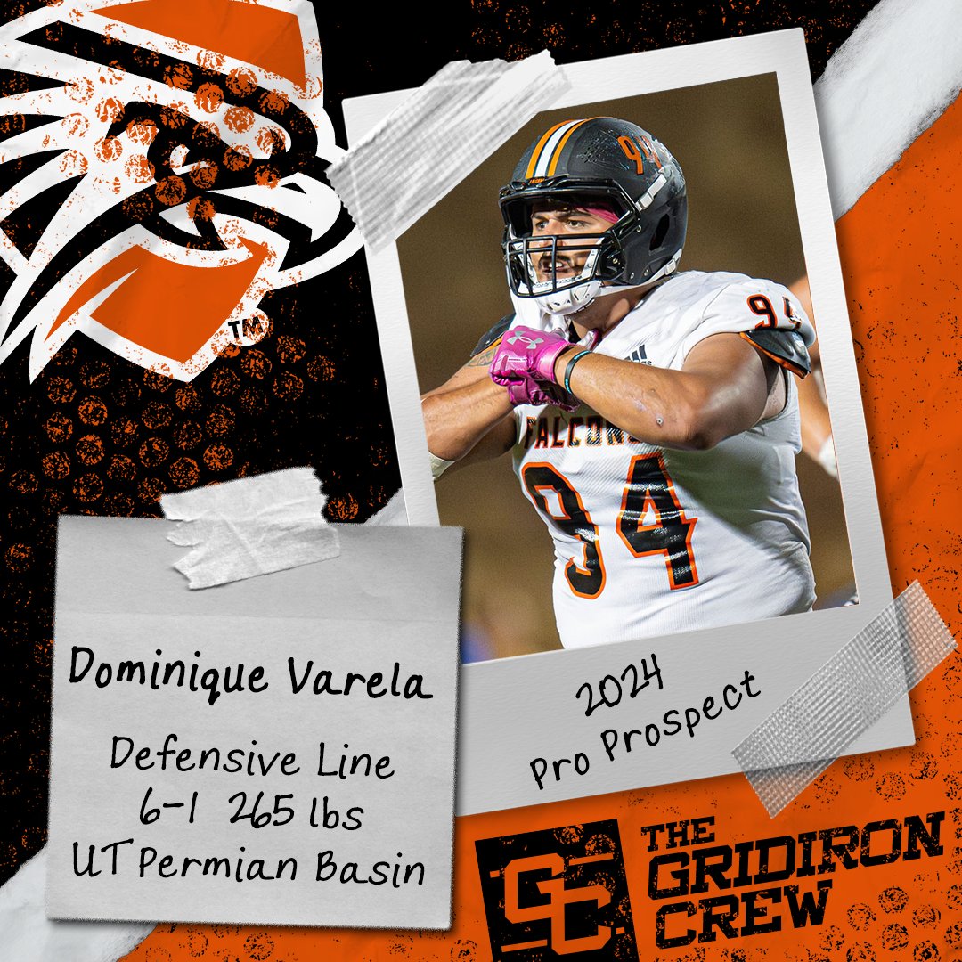 ⚠️ Attention Pro Scouts, Coaches, and GMs ⚠️

You need to look at 2024 Pro Prospect, Dominique Varela <a href="/Dominiq17547186/">Dominique Varela</a>, a DL from <a href="/UTPBFootball/">UTPB Football</a>

👀 See our Interview: thegridironcrew.com/dominique-vare…

#2024ProProspect #DraftTwitter #NFLDraft #NFL #CFLDraft #CFL #ProFootball 🏈