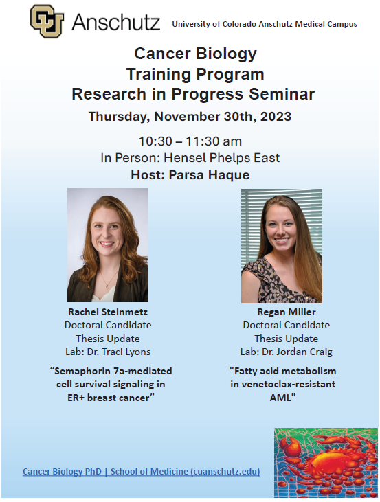 CU Anschutz Cancer Biology Graduate Program tweet media