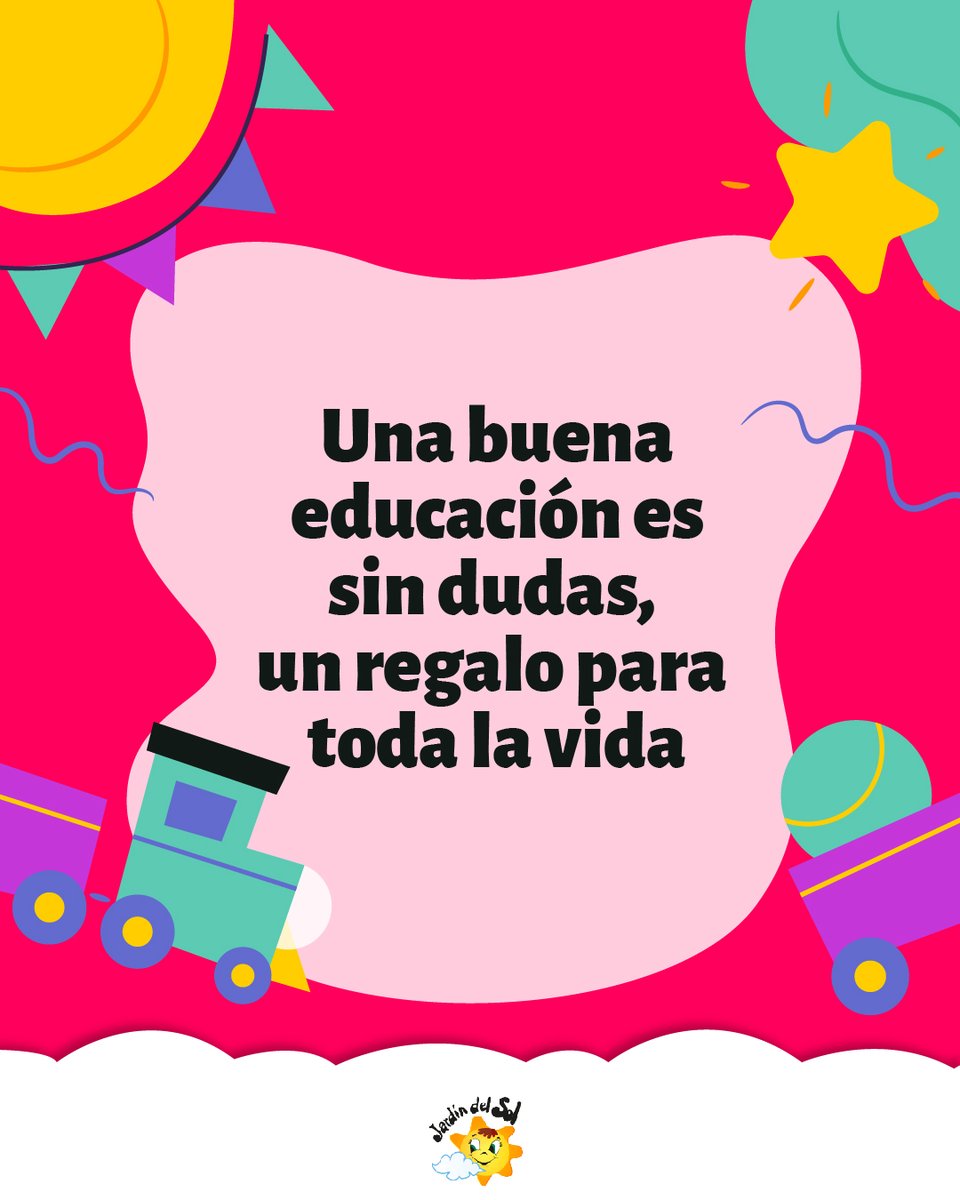 jardindelsoltw's tweet photo. En #jardíndelsol transformamos la educación en una emocionante aventura diaria.  Sabemos que el mejor regalo es una educación llena de descubrimientos y sonrisas. 🌟🧒👧

#JardínDelSol #NivelInicial #JugarEsEducar #Educación #Trelew #Chubut https://t.co/TN7YlPm7Gq