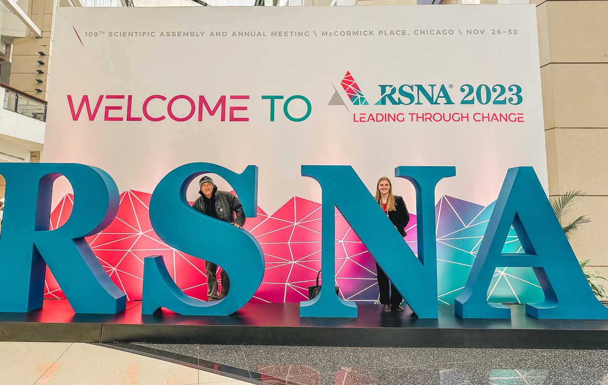 Grateful for the men at #McCormickPlace who fueled my radiology dreams since childhood. As a granddaughter, daughter, and niece to these workers, being part of the #RSNA MSTF & RFC feels like coming full circle. Had to snap a pic with my dad and the signs he put up! #futureradres