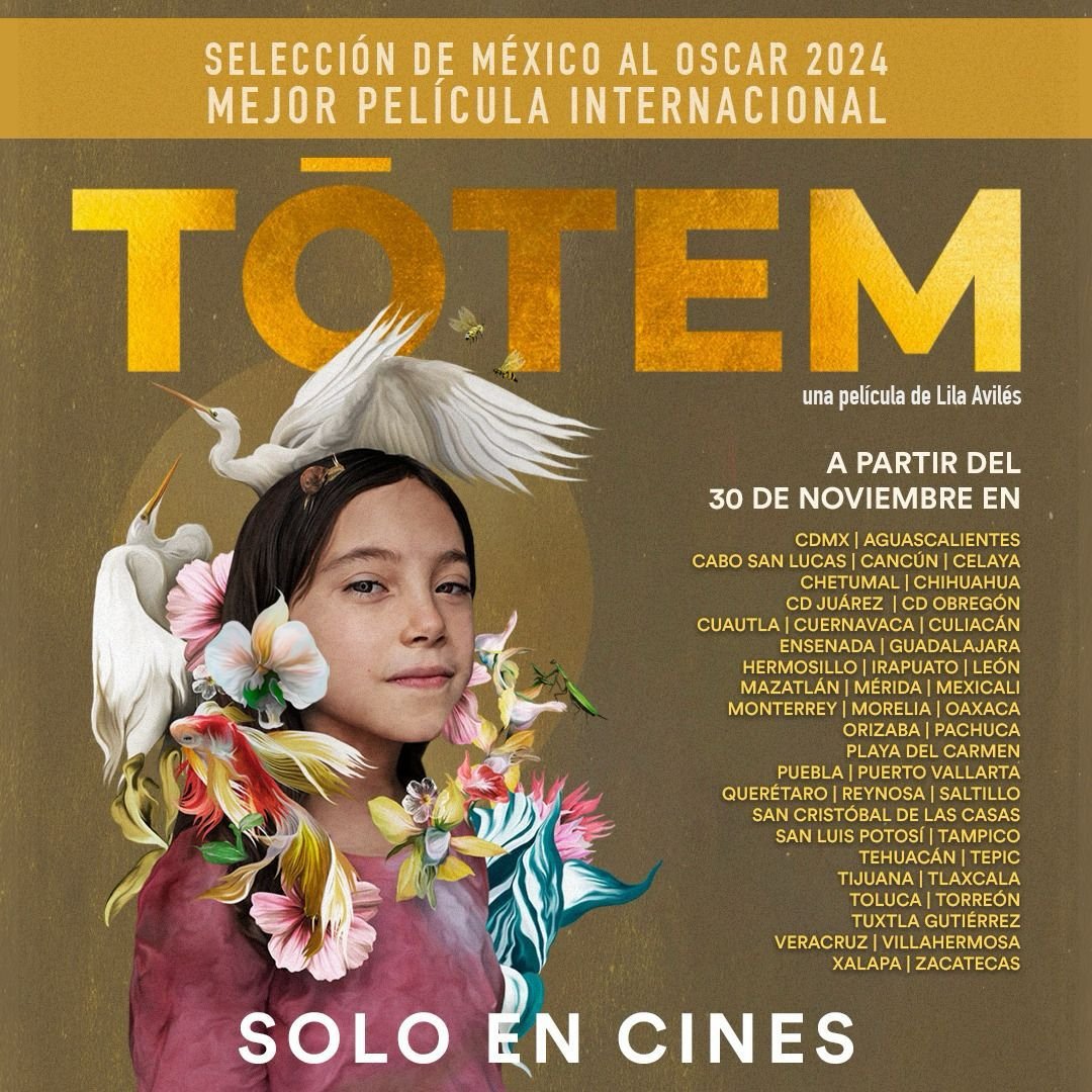 POR FIN! Mañana podrán ver #Tótem en tooodo el país.  Corran a ver cine mexicano de calidad!