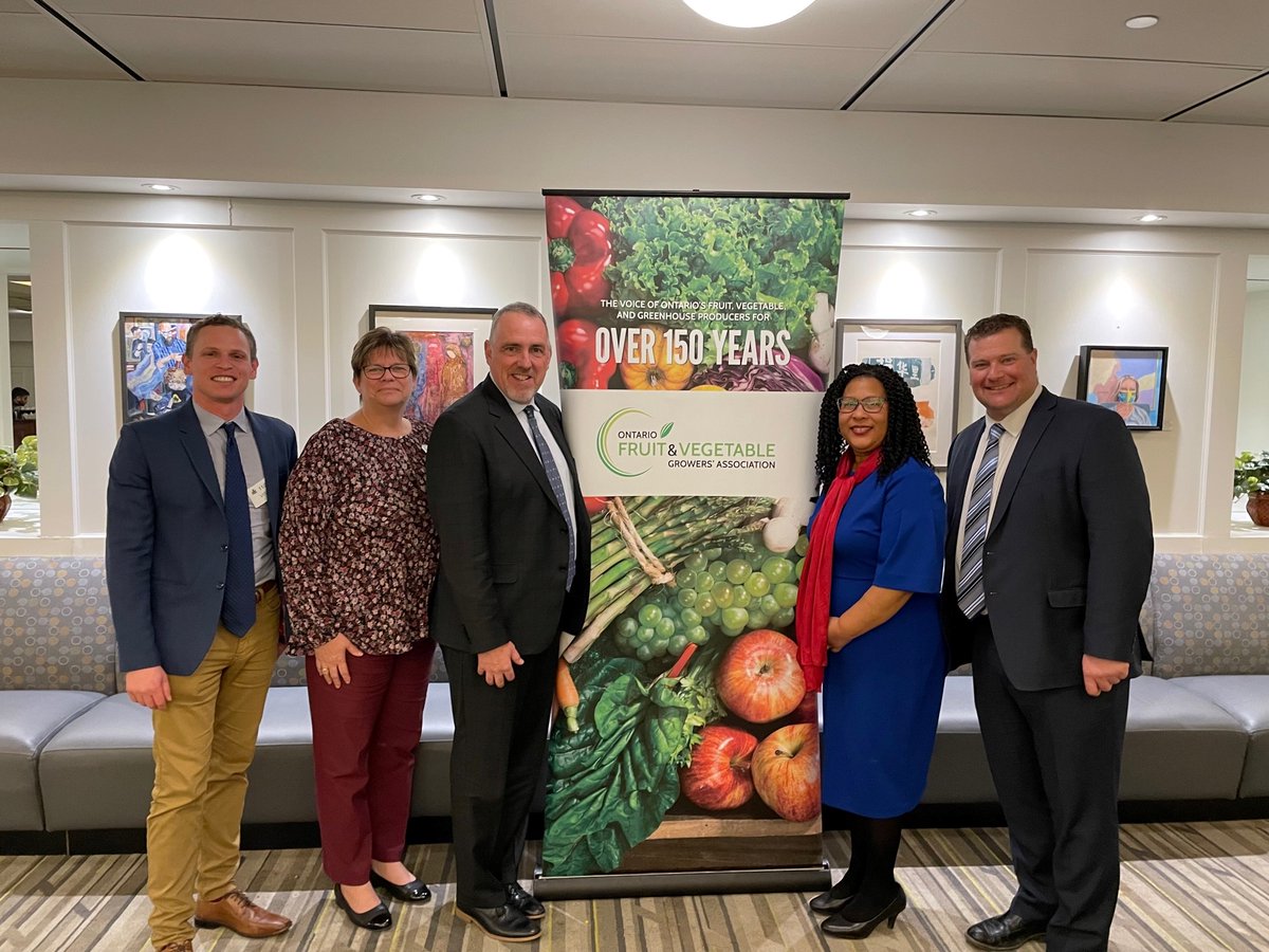 Great day visiting Queen's Park to discuss all the fantastic things our growers are doing and the present issues facing the fruit and vegetable sector. Thanks to Minister Thompson and other MPPs for taking the time. We look forward to continuing the great conversations.