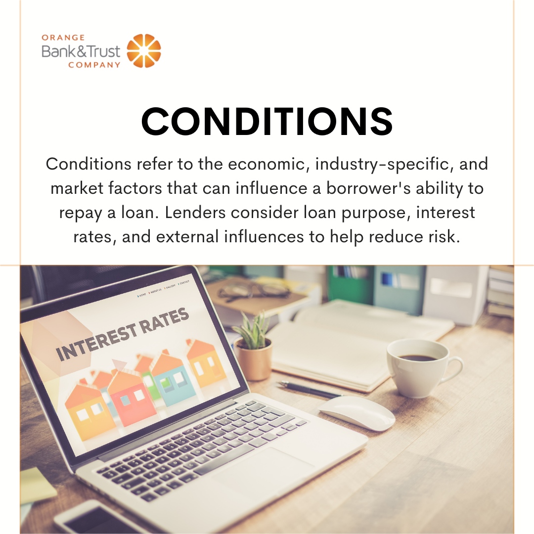 We've reached our final 'C' of the month: 'Conditions'.

Conditions in banking encompass a wide array of economic factors that influence lending and borrowing decisions. 

 #BankingBasics #EconomicFactors #BankLocal