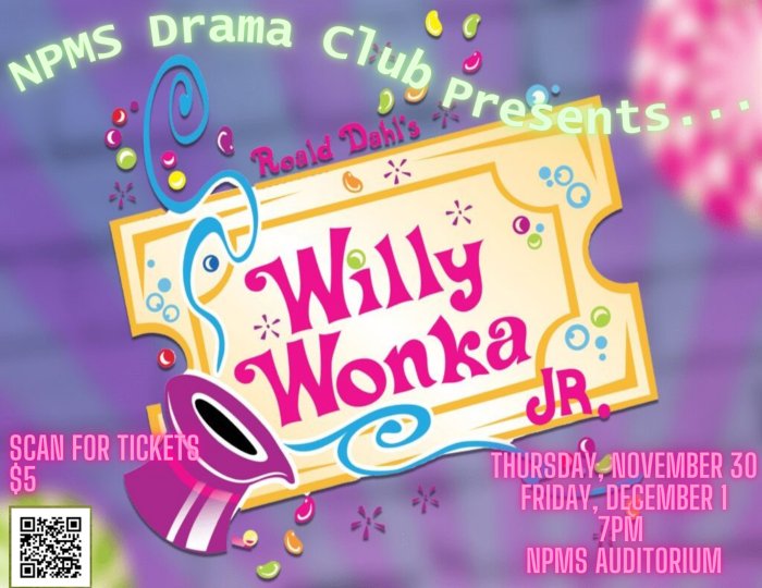 Opening tomorrow night! <a href="/NPSD_MS/">NPSD_MS</a> Drama Club presents Willy Wonka Jr.
Visit nplainfield.booktix.net for advance tickets. @nplain_schools @npsdarts