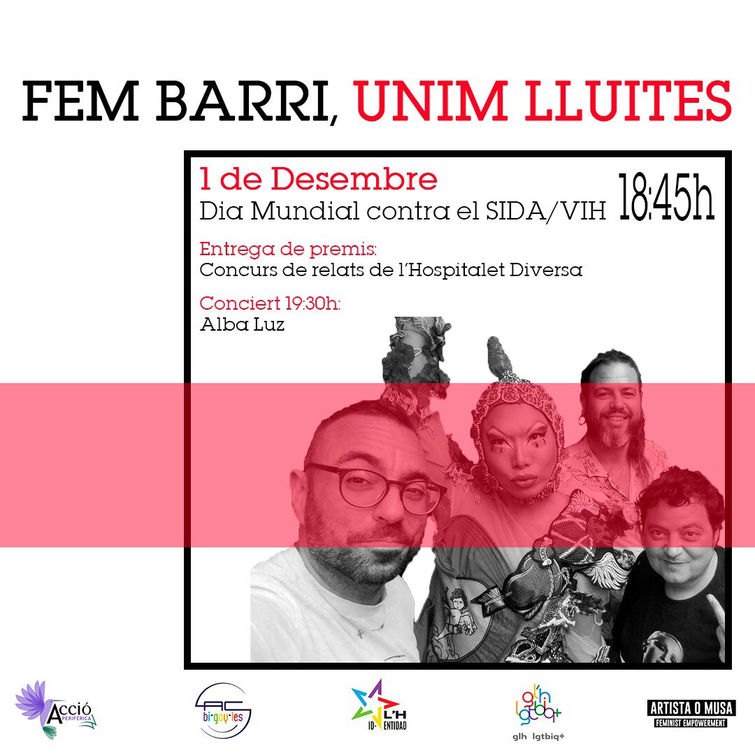 HospiDiversa's tweet photo. Gl’H ,Ac Bigayles e identitat (Hospitalet Diversa) en colaboracion con libreria Acció Perifèrica y con el apoyo de Artistaomusa os esperamos .Presenta :Gina Burdel.
Llibreria Acció periferica. 
C. Francesc de Bolós, 28 local
Metro Virrei i Amat Linea 5 #lgtbiq #lgtbiqpositius https://t.co/AyL7yISyhf