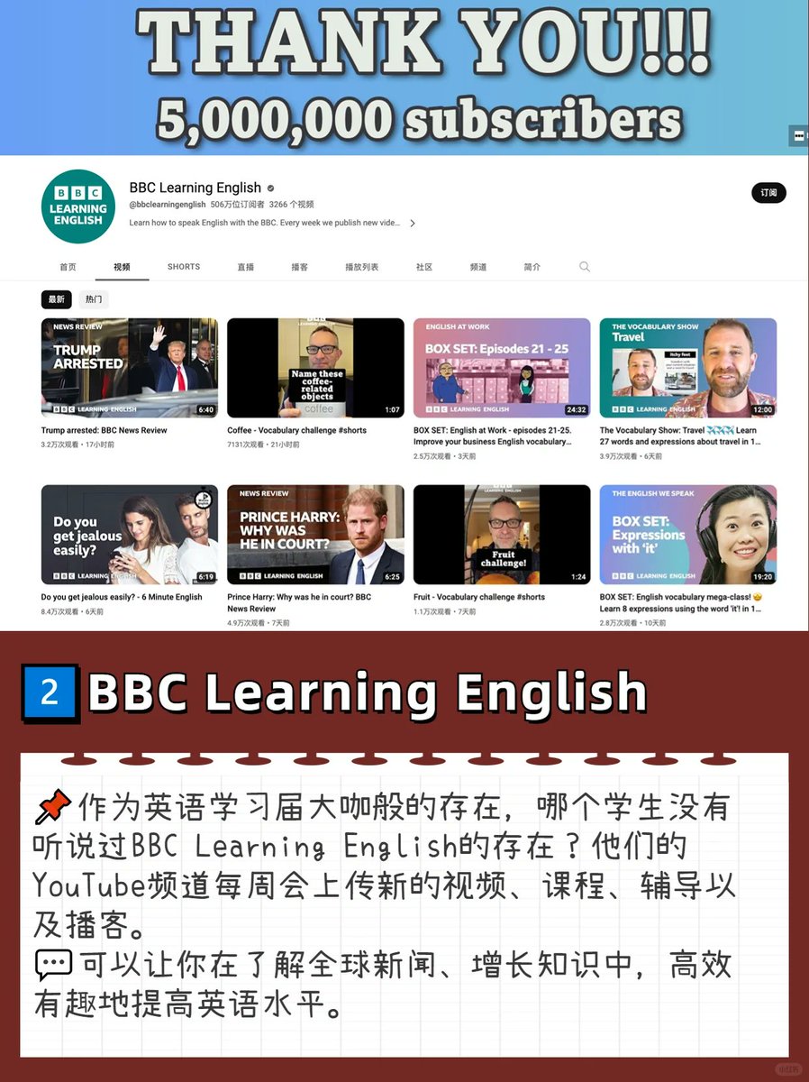 2. BBC Learning English

可以让你在了解全球新闻、增长知识中，高效有趣地提高英语水平。