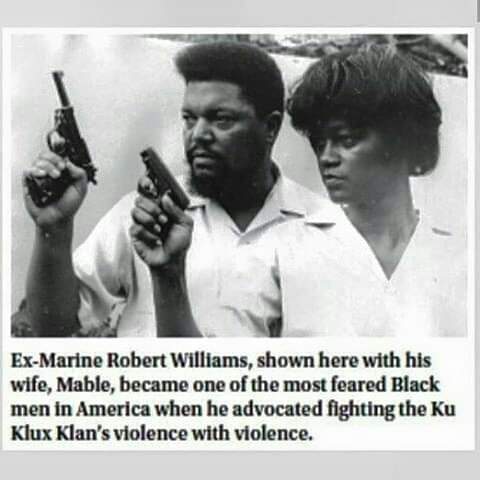 One Of The Strongest And Most Underestimated Forces In American Political History: the revolutionary husband and wife.

The first African American civil rights leader to advocate armed resistance to racial oppression and violence, was Robert F. Williams born on February 26, 1925