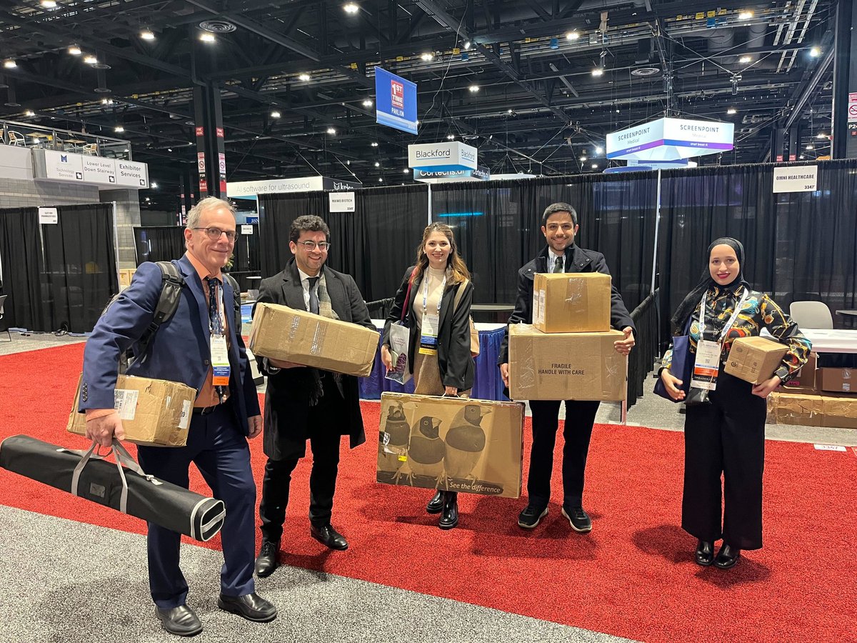 Wrapping up our booth @RSNA . I wish our boxes were virtual like our research 🙂 #rsna23 @DukeCVIT @DukeRAILabs @DukeRadiology @ria_francesco @NjoodJAlSaihati