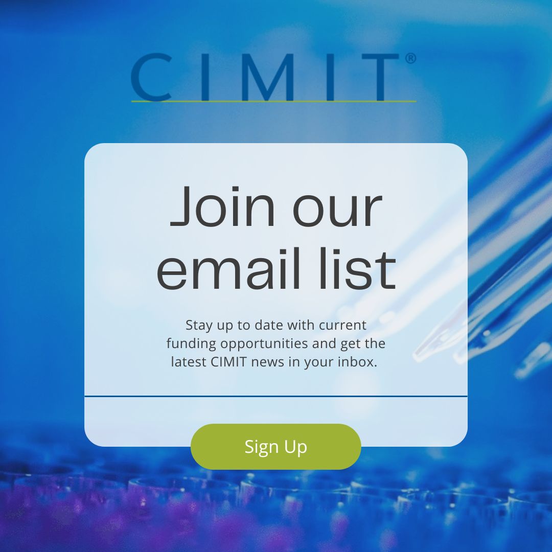 Cimit's tweet image. Have you subscribed to our email list? 

Stay up to date with current #medtech funding opportunities and get the latest CIMIT news in your inbox 📥 

lp.constantcontactpages.com/sl/Q4lBJEG/cim…
