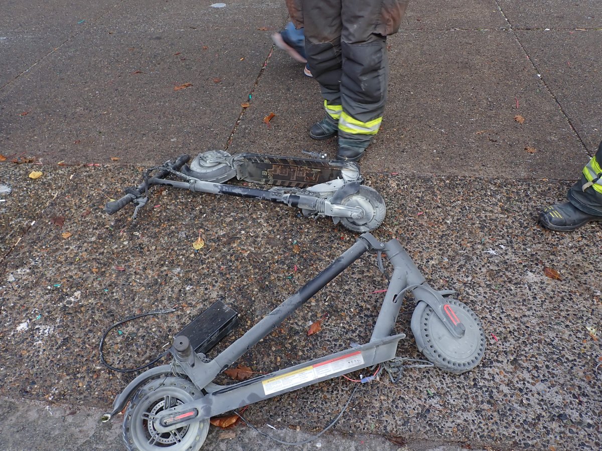 VanFireRescue's tweet image. Modifying any battery device creates a significant fire hazard. This e-scooter was modified inside an SRO along with numerous others and caught fire this morning. This creates a significant risk to vulnerable populations and needed housing.