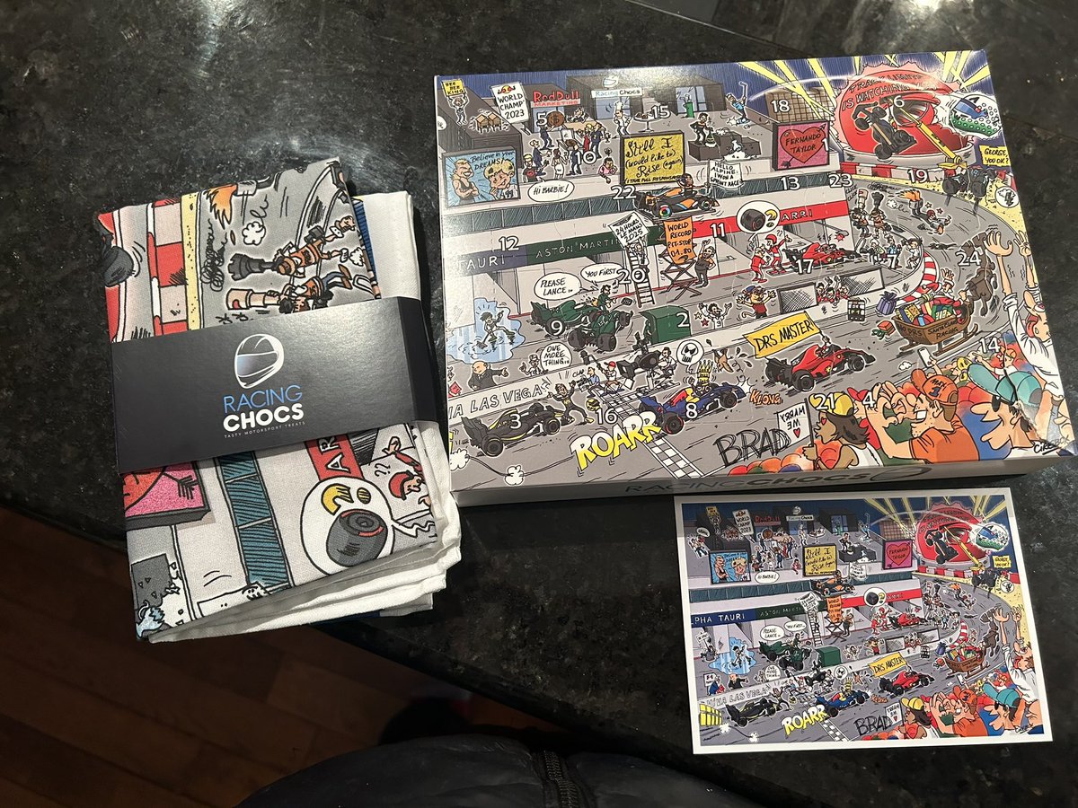 Mrsklipp's tweet photo. It has arrived!!!! Just in time and it looks perfect @racingchocs !!!!๐ #AdventCalendar #RacingFan #ChocolateHelmets #F1 https://t.co/9mCZSPL2iW