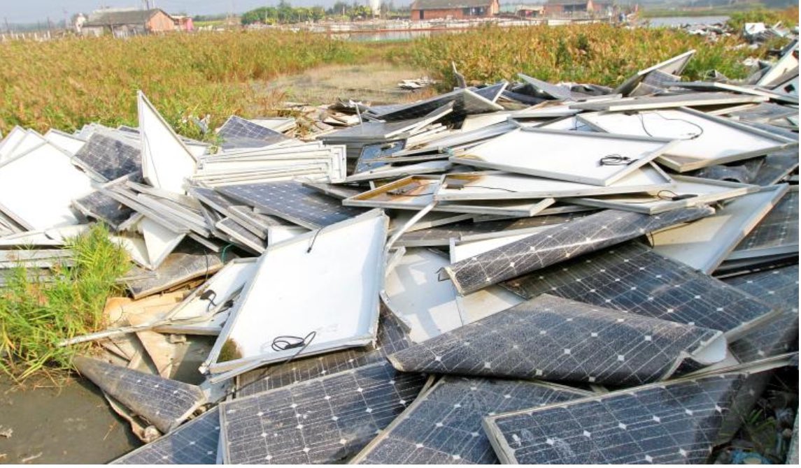 Countless tons of solar panel junk coming to a landfill near you!

After 15 yrs, solar panels are no longer efficient &amp; must be disposed of. But this trash is highly toxic &amp; poses major enviro &amp; health risks. Solar panel waste is 300x more harmful than nuke waste. Often solar