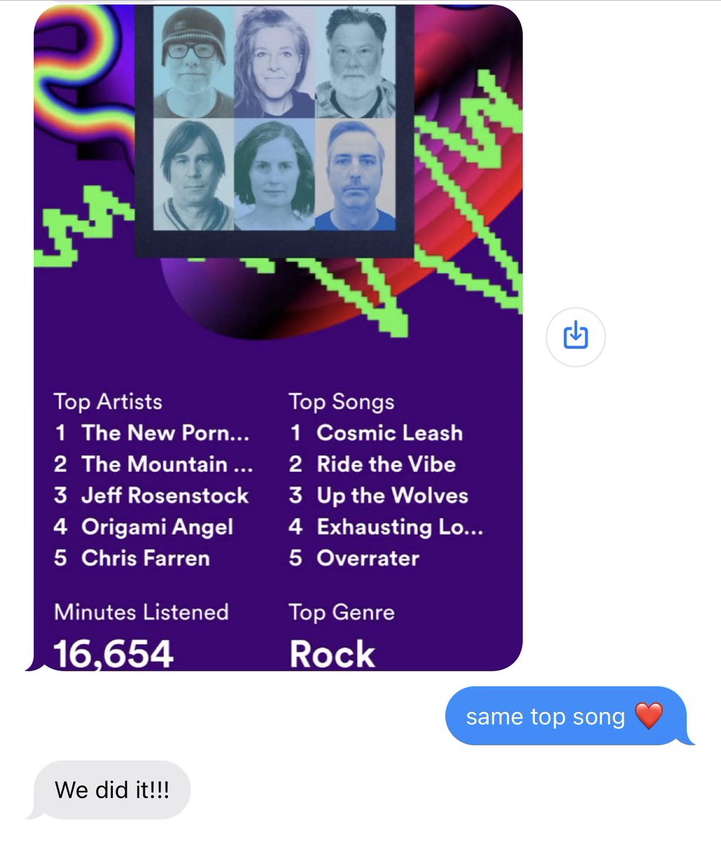goingbriannas's tweet photo. @chrisfarren me and my bf both have cosmic leash as our top song and not a single other song overlapped in our playlists….your power https://t.co/3vBYMelbGG