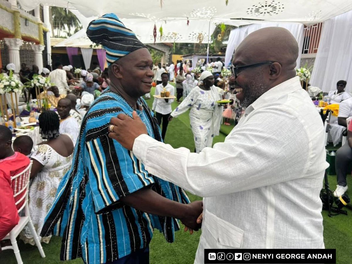 NenyiGAndah's tweet photo. Honoring community engagements in Awutu Senya West  
 From paying respects at funerals to celebrating birthdays, it was a day filled with connections. [1/2]👇

#DeterminedToDoMore | #NenyiGeorgeAndah https://t.co/zqXIe70RFo
