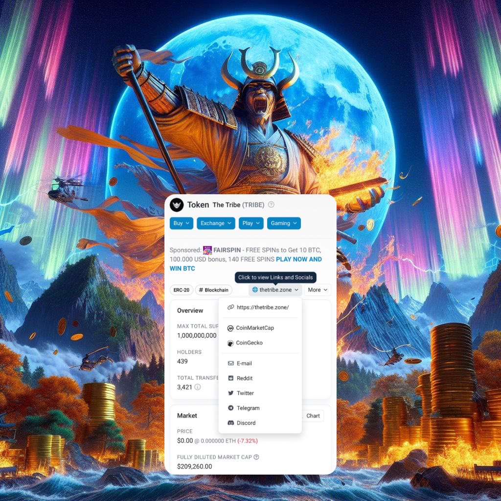 ⚔️ Attention, noble warriors of the $TRIBE! Our journey is now etched in the scrolls of Etherscan. From the realms of marketcap to the vast social landscapes, our quest for clarity and professionalism shines forth. Join us in this honorable path. etherscan.io/token/0xdeadfa…