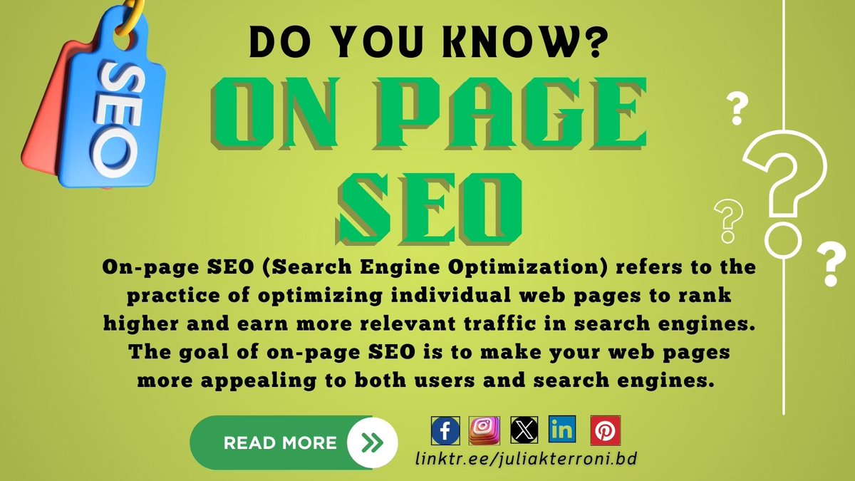 Optimize for success: Enhance on-page elements, from keywords to meta tags. Boost your website's visibility and performance with effective on-page SEO strategies.#OnPageSEO #SEOOptimization #WebContentOptimization #KeywordIntegration #SEOBestPractices