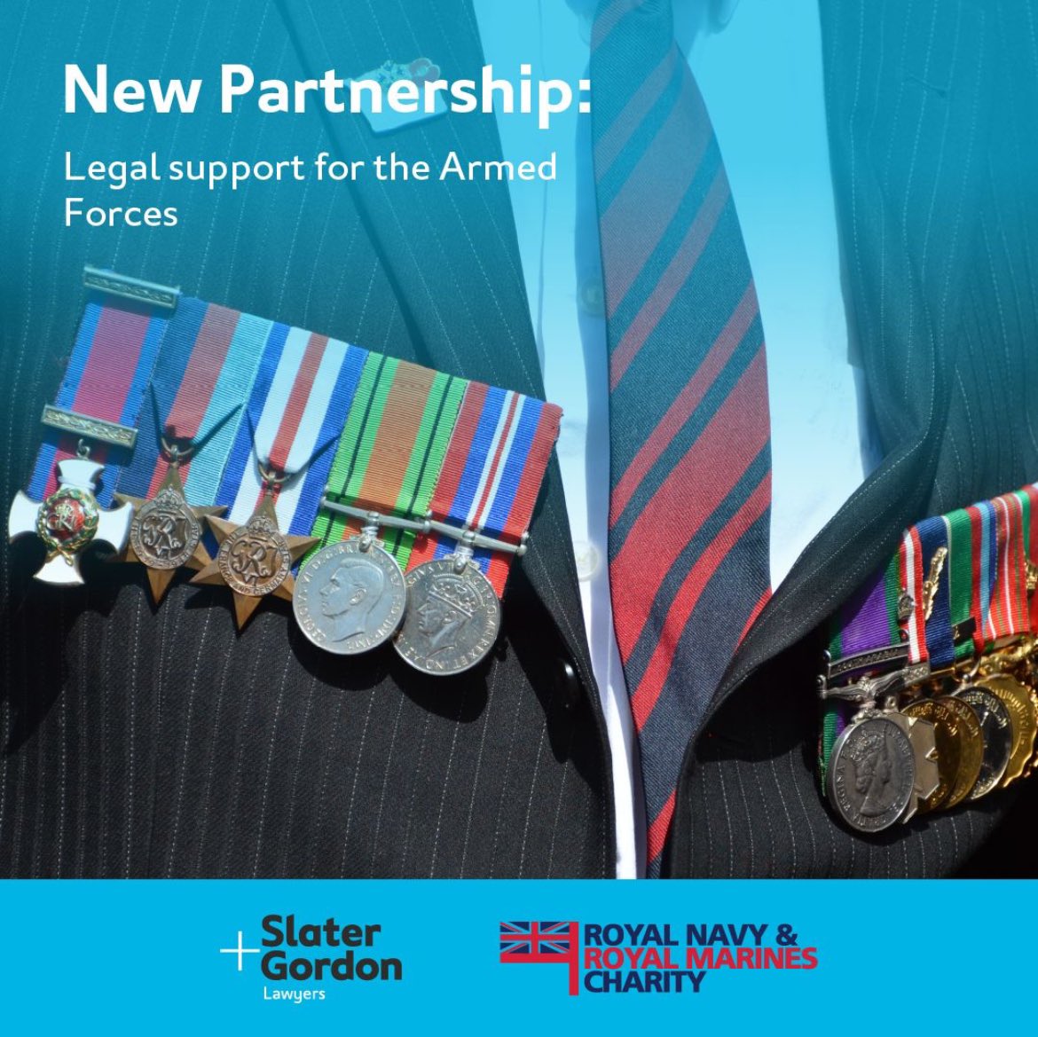 Natasha Orr (@natashaaorr) on Twitter photo <a href="/SlaterGordonUK/">Slater and Gordon UK</a> are proud to become an official partner of <a href="/RNRMC/">Royal Navy & Royal Marines Charity</a>, becoming the first law firm to partner with the charity. We are dedicated to providing expert legal advice and assistance to those serving in the armed forces, veterans and those in the reserves. #military <a href="/SlaterGordonUK/">Slater and Gordon UK</a> are proud to become an official partner of <a href="/RNRMC/">Royal Navy & Royal Marines Charity</a>, becoming the first law firm to partner with the charity. We are dedicated to providing expert legal advice and assistance to those serving in the armed forces, veterans and those in the reserves. #military