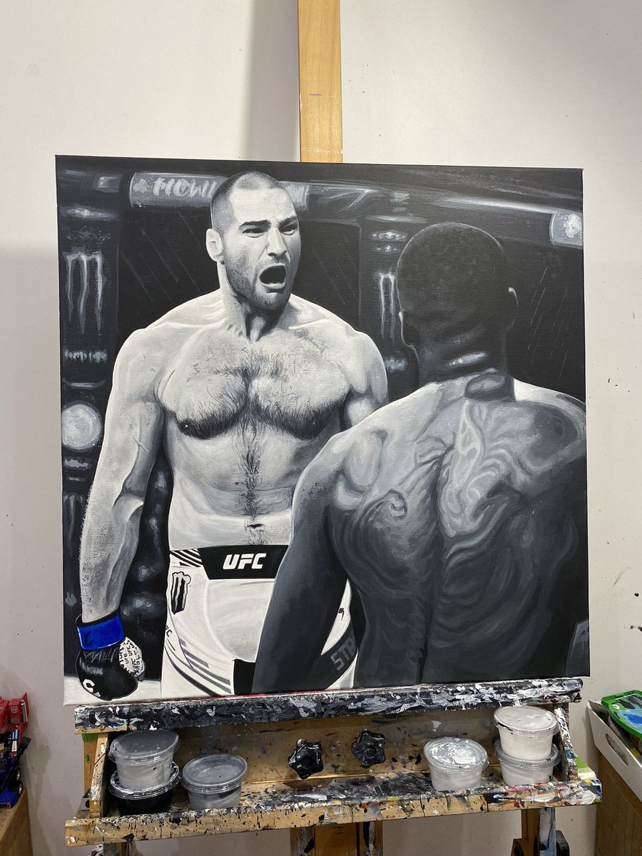 RossBainesArt's tweet image. If @SStricklandMMA retweets my painting I will give a free print to 2 people who also retweet it. 👊

#MMATwitter
