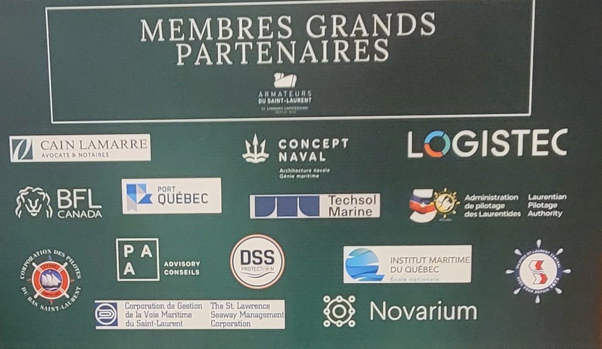Toujours fier de représenter <a href="/PAA_Advisory/">PAA Advisory | Conseils</a> en tant que grand partenaire des <a href="/Armateurs_SL/">Armateurs du Saint-Laurent</a> 
#secteurmaritime #chainedapprovisionnement