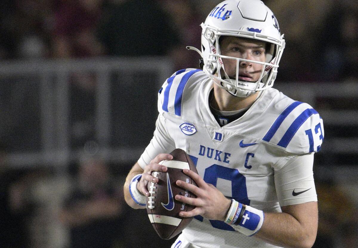 JoshuaWNBC's tweet image. BREAKING: Duke transfer QB Riley Leonard will transfer to Notre Dame, sources tell me and @KXAN_News.