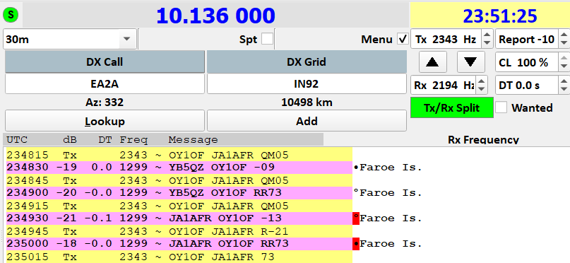 ja1afr's tweet photo. Just worked #OY1OF in Faroe Is. New one on 30M for me :-) https://t.co/dqEYQbw8Uz