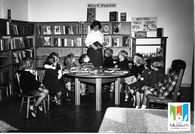 The Powell River Public Library can trace its origins back a number of decades! This photo is from 1954, and was taken in the Westview Public Library. It's a snap shot of story time, though if you look closely, one child is sleeping.
qMAS Photo ID: 1967.1.3840
#throwbackthursday