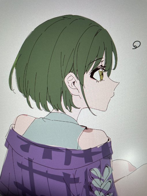 「green eyes purple jacket」 illustration images(Latest)