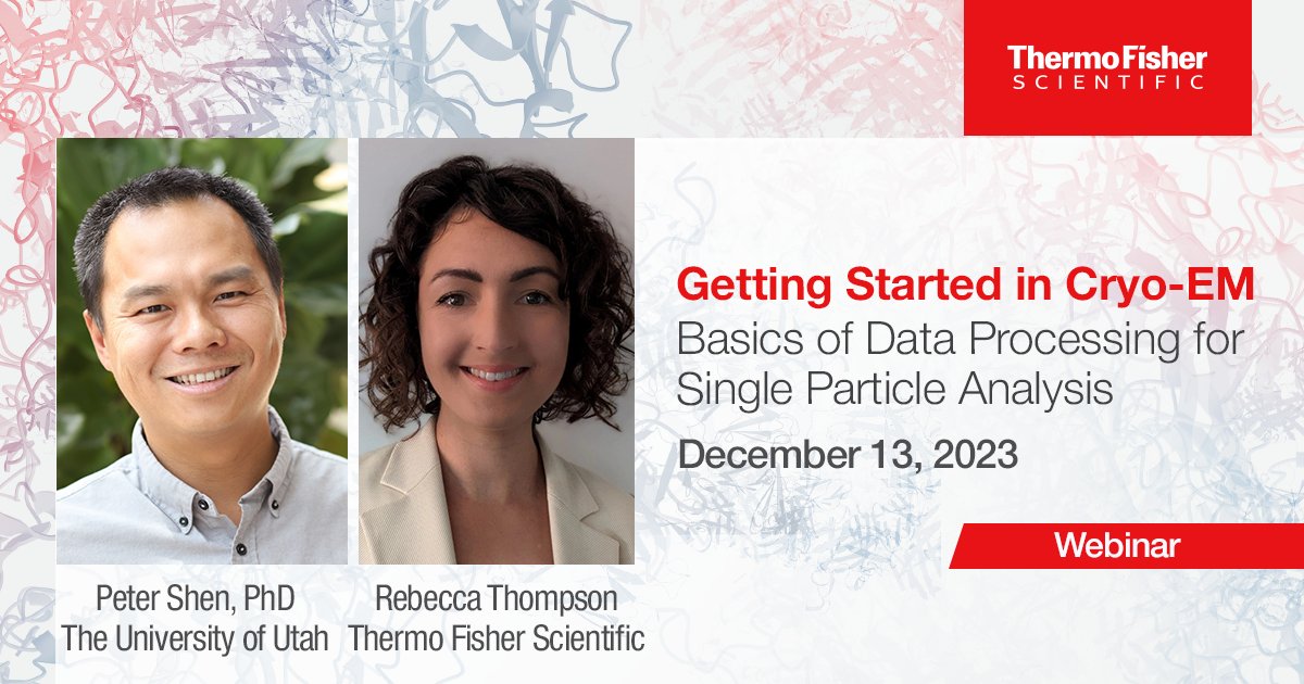 Microscopy & Spectroscopy (@thermosciemspec) on Twitter photo Using #cryoEM, scientists can better understand protein function and disease mechanisms.
Register to join <a href="/thermofisher/">Thermo Fisher</a> & Prof. <a href="/shen_utah/">Peter Shen</a> on Dec. 13 to discuss the basics of data processing for single particle cryo-EM: ter.li/r3z7w0 Using #cryoEM, scientists can better understand protein function and disease mechanisms.
Register to join <a href="/thermofisher/">Thermo Fisher</a> & Prof. <a href="/shen_utah/">Peter Shen</a> on Dec. 13 to discuss the basics of data processing for single particle cryo-EM: ter.li/r3z7w0