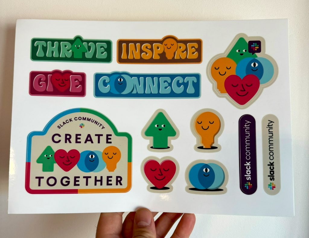 slack_community's tweet image. Hey, #AWSreInvent friends! 👋🏼

Are you looking to add a bit of Slack flair to your life?

Swing by the Slack booth in the Content Hub and pick up a #SlackCommunity sticker sheet. 

Who doesn’t love a new set of stickers?