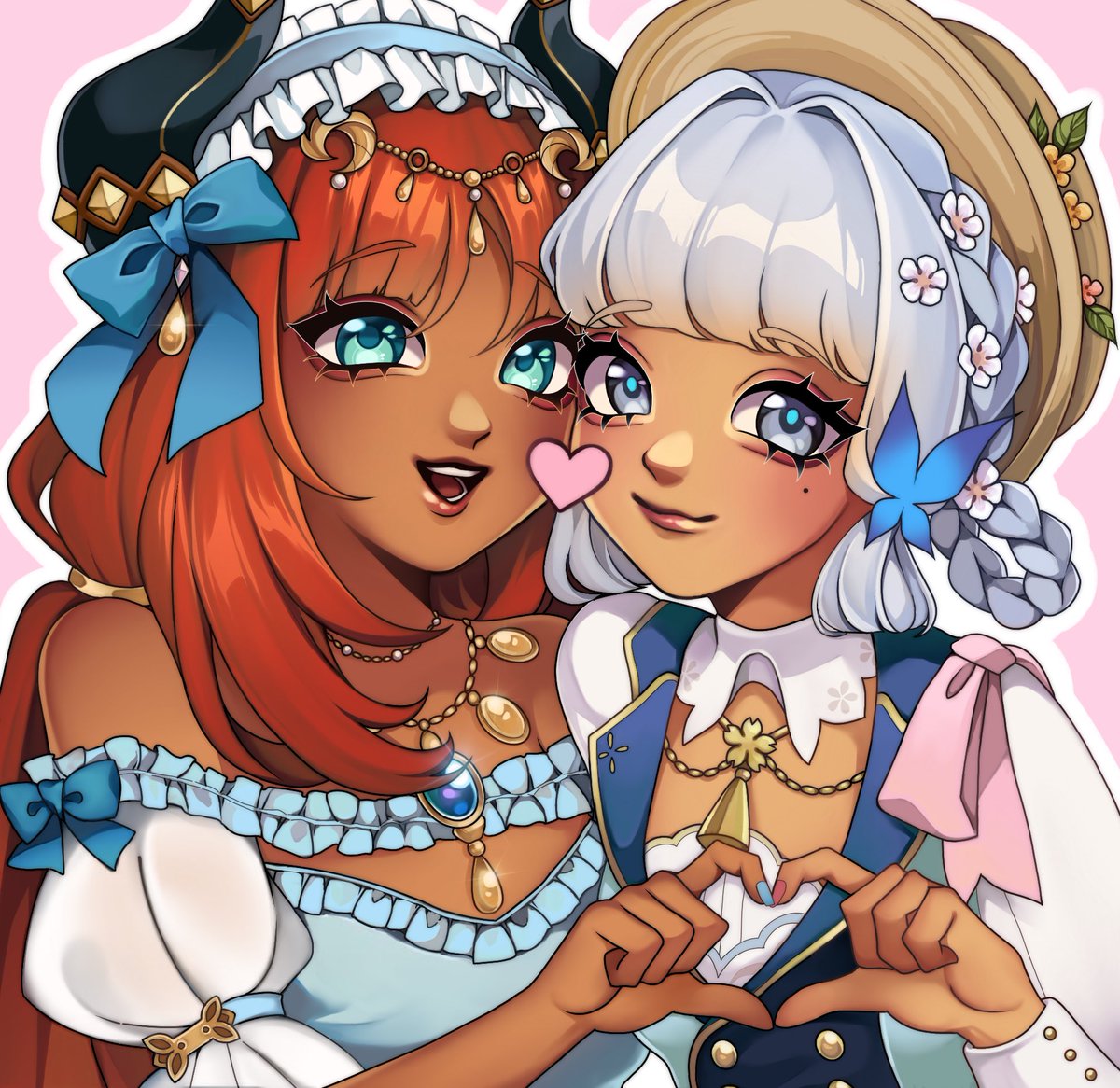 peachiiri's tweet photo. commission for @niloutimely !!! #ayalou #niyaka https://t.co/eGJCk80SvV