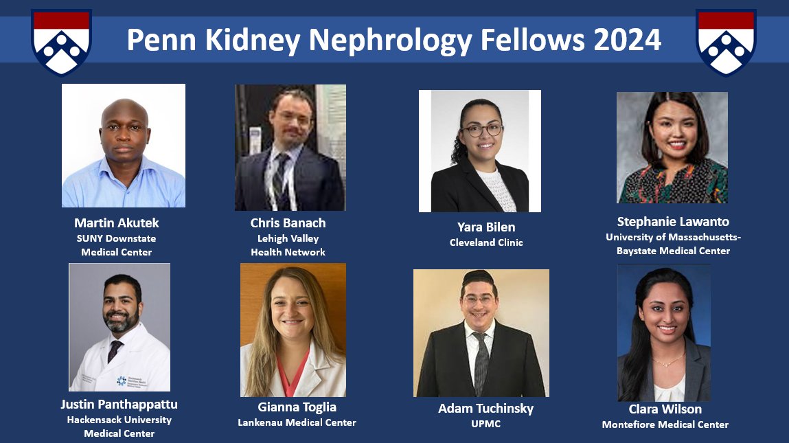 Congratulations to everyone in the fellowship match! We are thrilled to welcome these wonderful physicians to the @PennKidney family for #Nephrology #Fellowship in 2024! ⭐️🫘🎉