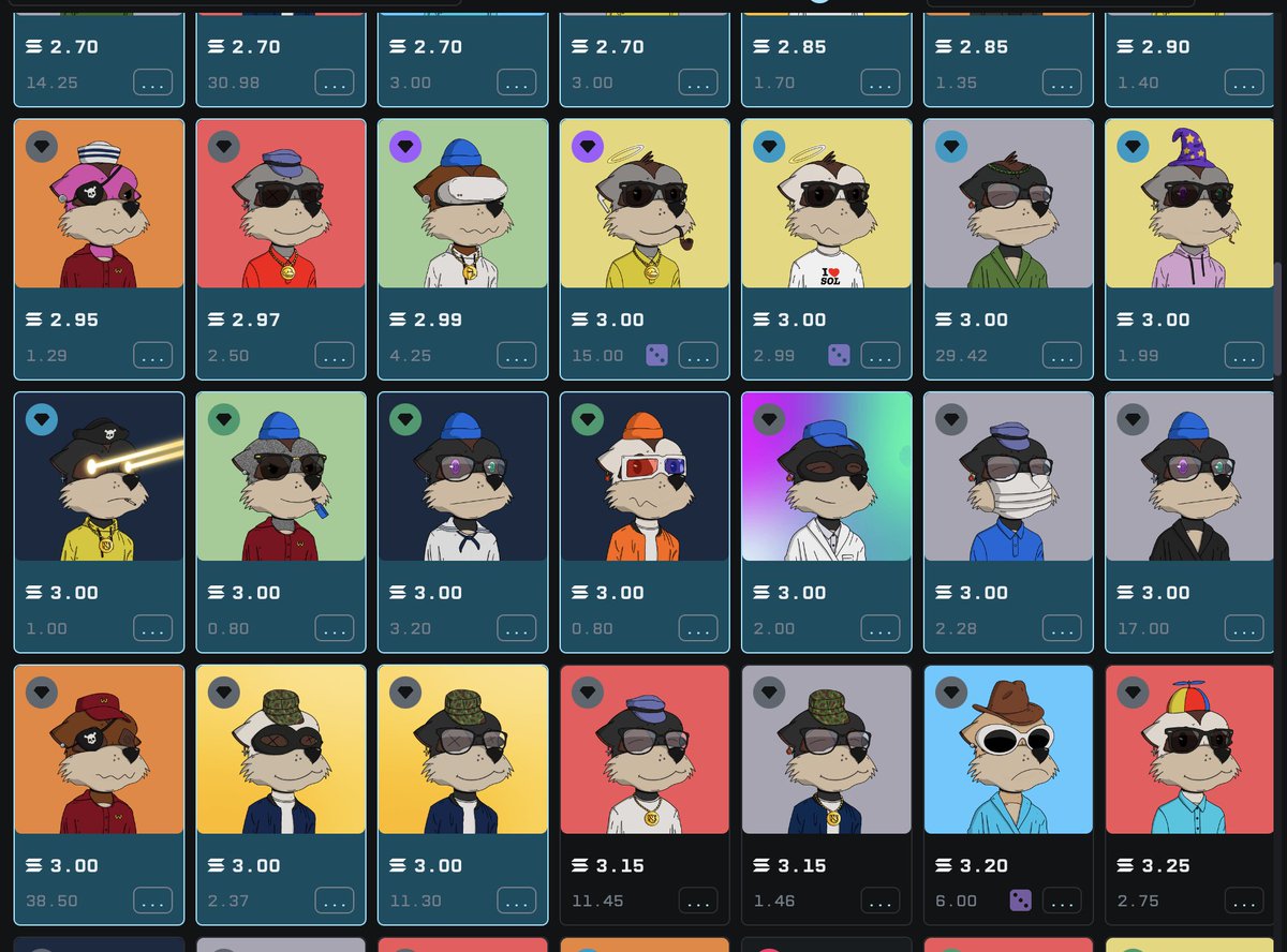 Solana NFT szn is starting. OG's are getting swept.

For literally just the price of one MadLad, you can grab 72 Meerkats + get paid around .5 SOL every Monday 👀

Oh.. and since the floor is so thin, it would 3x+ fp.

Most OG projects have crazy thin floors. Be ready.