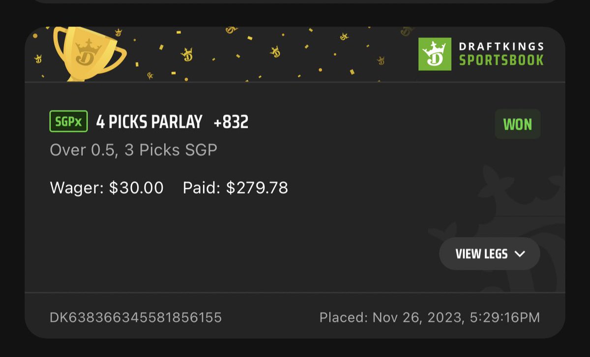 MintsTrades's tweet image. +832 Nfl Parlay✅
