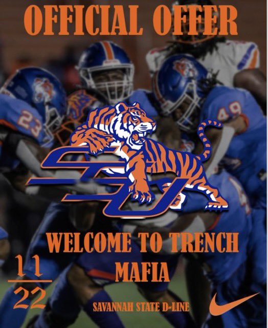 AGTG blessed to receive a offer from savannah state🧡💙