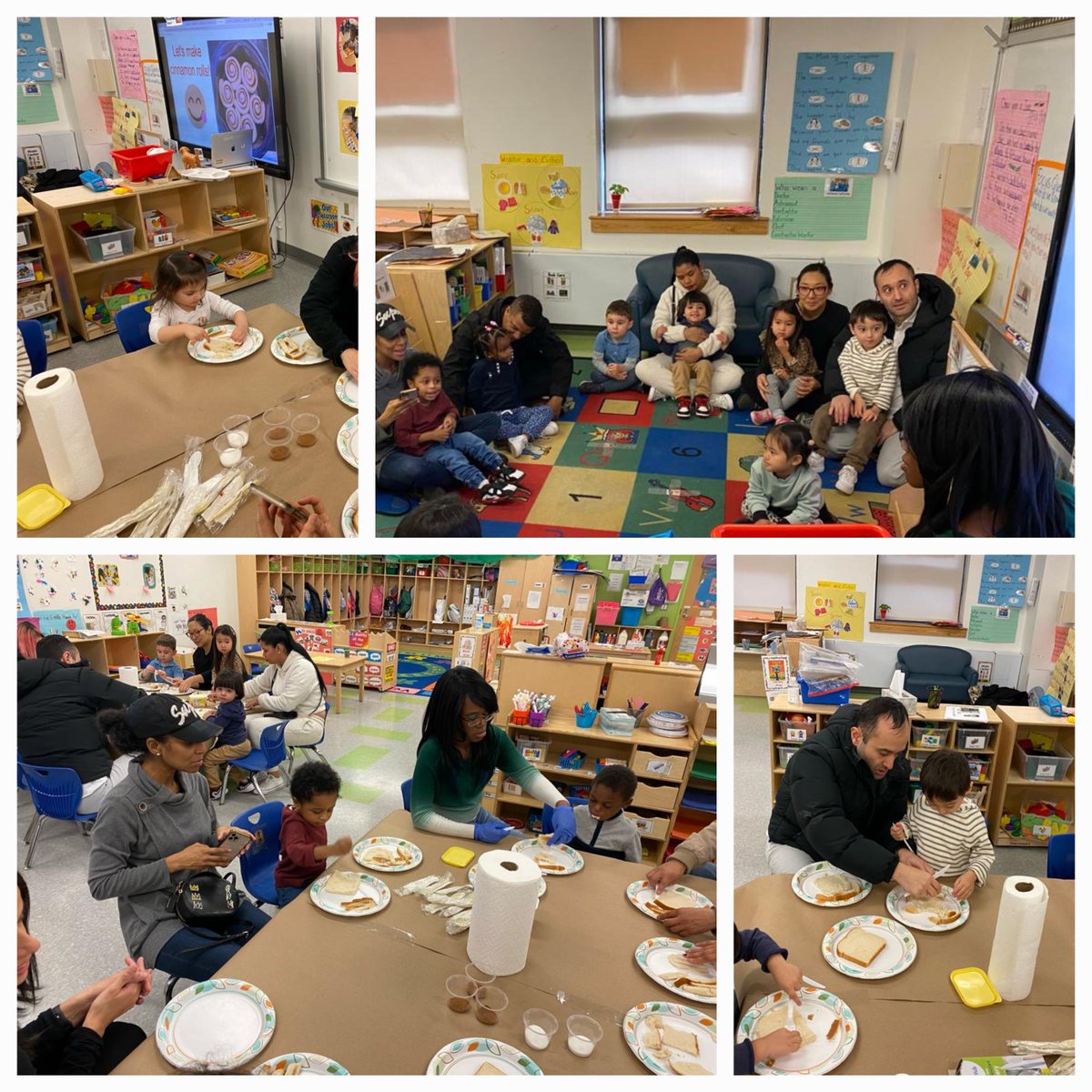 D30PreK's tweet photo. To kick off our "Bread" unit of study, our students and families explored bread from around the world. They then followed special, multicultural recipes and had a wonderful feast! We love having our families in for parent engagement. #togetherisbetter #togetherasone #parents https://t.co/4A9HAX5bZf